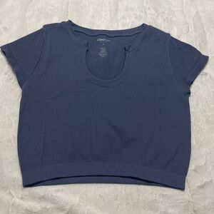 **3/$15** Contour by PacSun Blue Ribbed Cropped Top Size S